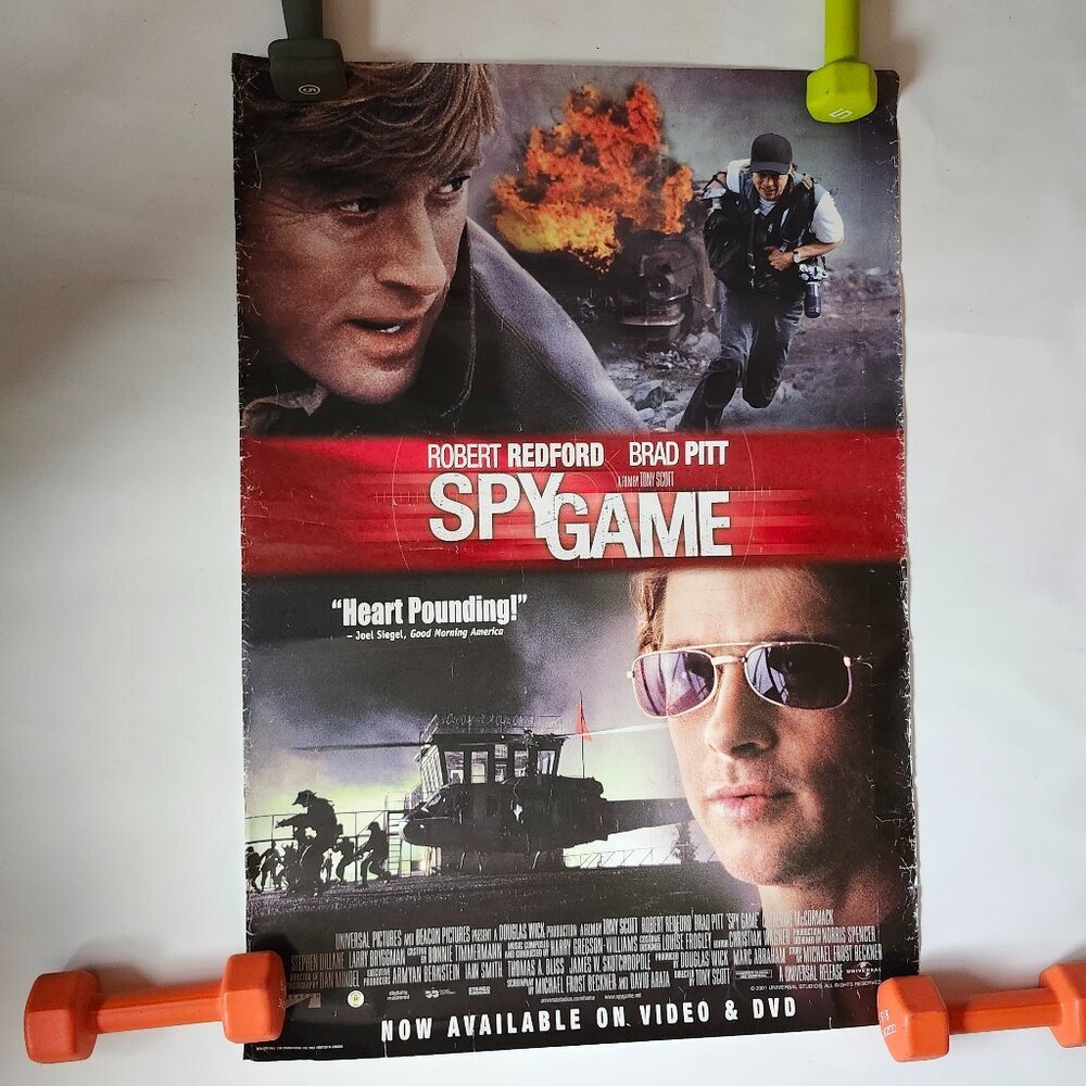 RETRO SPY GAME Movie Poster Robert Redford Brad Pitt 2001 Large Poster